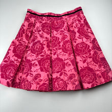Load image into Gallery viewer, Girls Origami, flocked floral skirt, L: 40.5cm, W: 30cm across, GUC, size 7,  