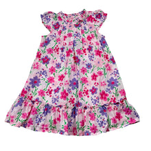 Load image into Gallery viewer, Girls Sprout, lightweight floral cotton dress, GUC, size 0, L: 43cm