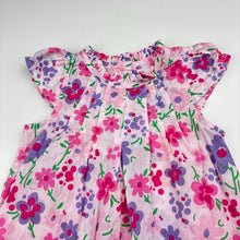 Load image into Gallery viewer, Girls Sprout, lightweight floral cotton dress, GUC, size 0, L: 43cm