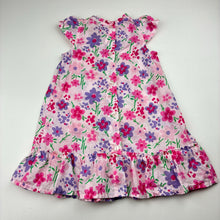 Load image into Gallery viewer, Girls Sprout, lightweight floral cotton dress, GUC, size 0, L: 43cm