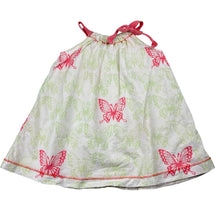 Load image into Gallery viewer, Girls Jack &amp; Milly, lined cotton summer dress, butterflies, GUC, size 1, L: 43cm