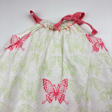 Load image into Gallery viewer, Girls Jack &amp; Milly, lined cotton summer dress, butterflies, GUC, size 1, L: 43cm