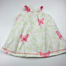 Load image into Gallery viewer, Girls Jack &amp; Milly, lined cotton summer dress, butterflies, GUC, size 1, L: 43cm