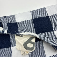 Load image into Gallery viewer, Girls Cotton On, navy &amp; white check lightweight open shoulder dress, GUC, size 6, L: 62cm