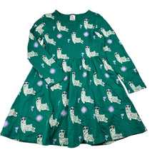 Load image into Gallery viewer, Girls Target, cotton long sleeve dress, llamas, EUC, size 5, L: 57cm