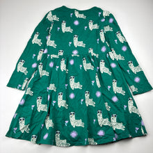 Load image into Gallery viewer, Girls Target, cotton long sleeve dress, llamas, EUC, size 5, L: 57cm