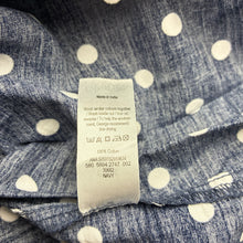 Load image into Gallery viewer, Girls George, navy &amp; white spot cotton summer dress, GUC, size 5-6, L: 58cm