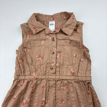 Load image into Gallery viewer, Girls Anko, lightweight floral cotton shirt dress, GUC, size 6, L: 56cm