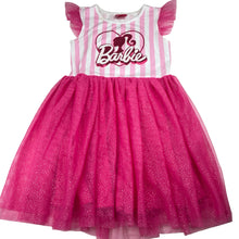 Load image into Gallery viewer, Girls Barbie, tulle &amp; sequin party dress, light mark neck, FUC, size 8, L: 68cm
