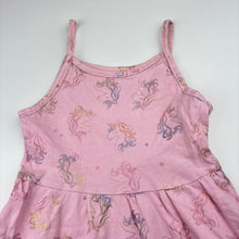 Load image into Gallery viewer, Girls Anko, cotton casual dress, unicorns, FUC, size 5, L: 56cm
