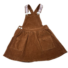 Load image into Gallery viewer, Girls Target, stretch corduroy overalls dress / pinafore, EUC, size 5, L: 60cm