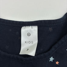 Load image into Gallery viewer, Girls Target, navy cotton casual long sleeve dress, GUC, size 7, L: 64cm