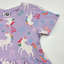 Load image into Gallery viewer, Girls KID, cotton casual dress, unicorns, FUC, size 5, L: 56cm