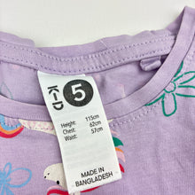 Load image into Gallery viewer, Girls KID, cotton casual dress, unicorns, FUC, size 5, L: 56cm