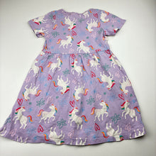Load image into Gallery viewer, Girls KID, cotton casual dress, unicorns, FUC, size 5, L: 56cm
