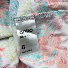 Load image into Gallery viewer, Girls Anko, colourful floral cotton dress, EUC, size 5, L: 52cm