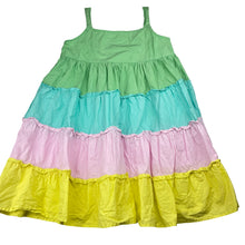 Load image into Gallery viewer, Girls colourful, cotton summer dress, GUC, size 7-8, L: 66cm