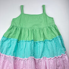 Load image into Gallery viewer, Girls colourful, cotton summer dress, GUC, size 7-8, L: 66cm