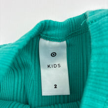 Load image into Gallery viewer, Girls Target, green cotton sleeveless dress, GUC, size 2, L: 47cm