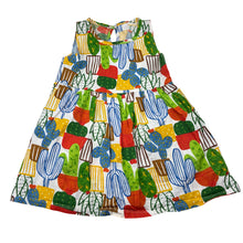 Load image into Gallery viewer, Girls colourful, lightweight cotton dress, EUC, size 3, L: 45cm