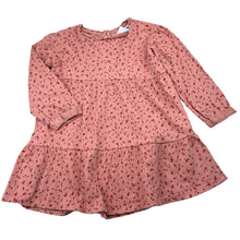 Load image into Gallery viewer, Girls Zara, floral crinkle long sleeve dress, GUC, size 3-4, L: 47cm