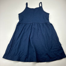 Load image into Gallery viewer, Girls Anko, navy cotton casual dress, GUC, size 6, L: 58cm