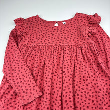 Load image into Gallery viewer, Girls KID, cotton long sleeve casual dress, FUC, size 7, L: 62cm
