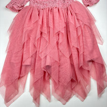 Load image into Gallery viewer, Girls KID, pink lace &amp; tulle party dress, *catches on tulle*, FUC, size 5, L: 70cm