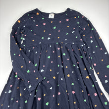 Load image into Gallery viewer, Girls Target, navy cotton long sleeve dress, GUC, size 6, L: 60cm