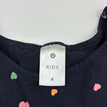 Load image into Gallery viewer, Girls Target, navy cotton long sleeve dress, GUC, size 6, L: 60cm