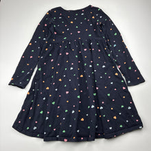 Load image into Gallery viewer, Girls Target, navy cotton long sleeve dress, GUC, size 6, L: 60cm