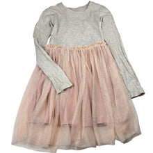Load image into Gallery viewer, Girls Anko, spliced cotton &amp; tulle party dress, light mark back left sleeve, FUC, size 7, L: 65cm