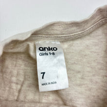 Load image into Gallery viewer, Girls Anko, spliced cotton &amp; tulle party dress, light mark back left sleeve, FUC, size 7, L: 65cm
