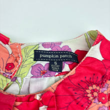 Load image into Gallery viewer, Girls Pumpkin Patch, lined floral cotton dress, small marks, FUC, size 5, L: 55cm