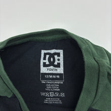 Load image into Gallery viewer, Boys DC Shoes, black &amp; green cotton tee / top, EUC, size 12,  