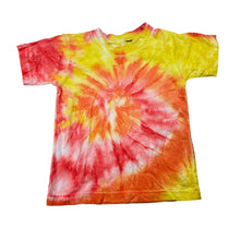Load image into Gallery viewer, Unisex tie dyed, cotton tee / top, no labels, armpit to armpit: 28cm, GUC, size 2,  