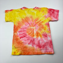 Load image into Gallery viewer, Unisex tie dyed, cotton tee / top, no labels, armpit to armpit: 28cm, GUC, size 2,  