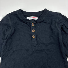 Load image into Gallery viewer, Boys MINOTI, black cotton long sleeve henley top, EUC, size 3-4,  
