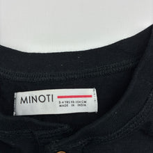 Load image into Gallery viewer, Boys MINOTI, black cotton long sleeve henley top, EUC, size 3-4,  