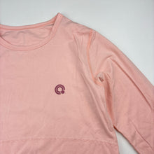 Load image into Gallery viewer, Girls pink, stretchy lightweight activewear top, GUC, size 7-8,  