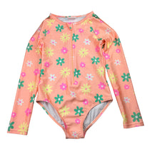 Load image into Gallery viewer, Girls Cotton On, long sleeve swim one-piece, pilling, FUC, size 7,  