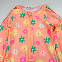 Load image into Gallery viewer, Girls Cotton On, long sleeve swim one-piece, pilling, FUC, size 7,  