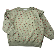 Load image into Gallery viewer, Girls Zara, floral fleece lined sweater / jumper, FUC, size 3-4,  
