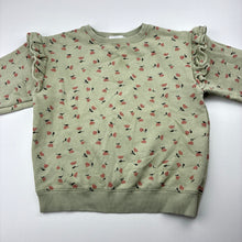 Load image into Gallery viewer, Girls Zara, floral fleece lined sweater / jumper, FUC, size 3-4,  