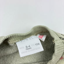 Load image into Gallery viewer, Girls Zara, floral fleece lined sweater / jumper, FUC, size 3-4,  