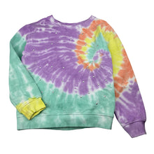 Load image into Gallery viewer, Girls Mango, fleece lined tie dyed sweater / jumper, GUC, size 7,  