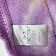 Load image into Gallery viewer, Girls Mango, fleece lined tie dyed sweater / jumper, GUC, size 7,  