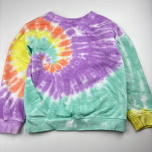 Load image into Gallery viewer, Girls Mango, fleece lined tie dyed sweater / jumper, GUC, size 7,  