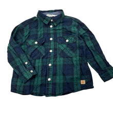 Load image into Gallery viewer, Boys H&amp;M, checked cotton long sleeve shirt, poppers, GUC, size 2,  
