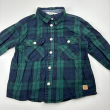 Load image into Gallery viewer, Boys H&amp;M, checked cotton long sleeve shirt, poppers, GUC, size 2,  